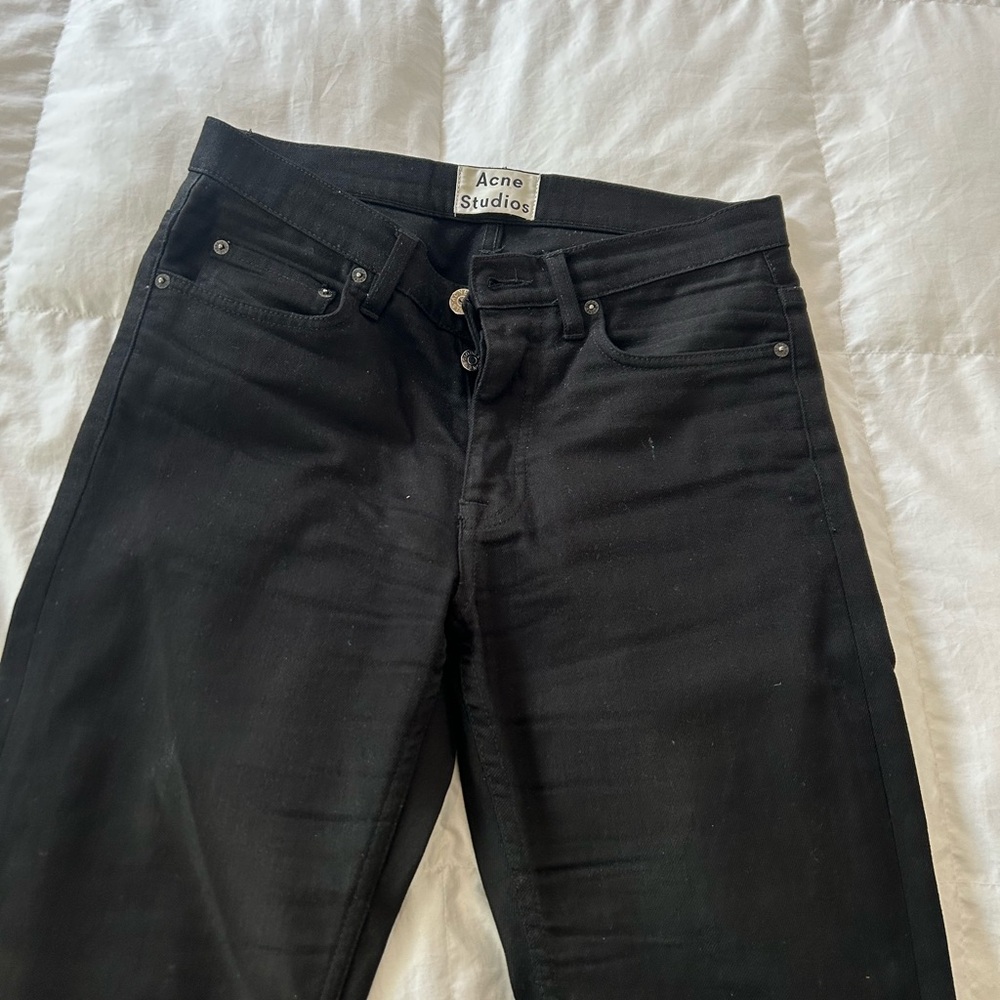 Acne Studios Black Skinny Jeans Sleek Fit